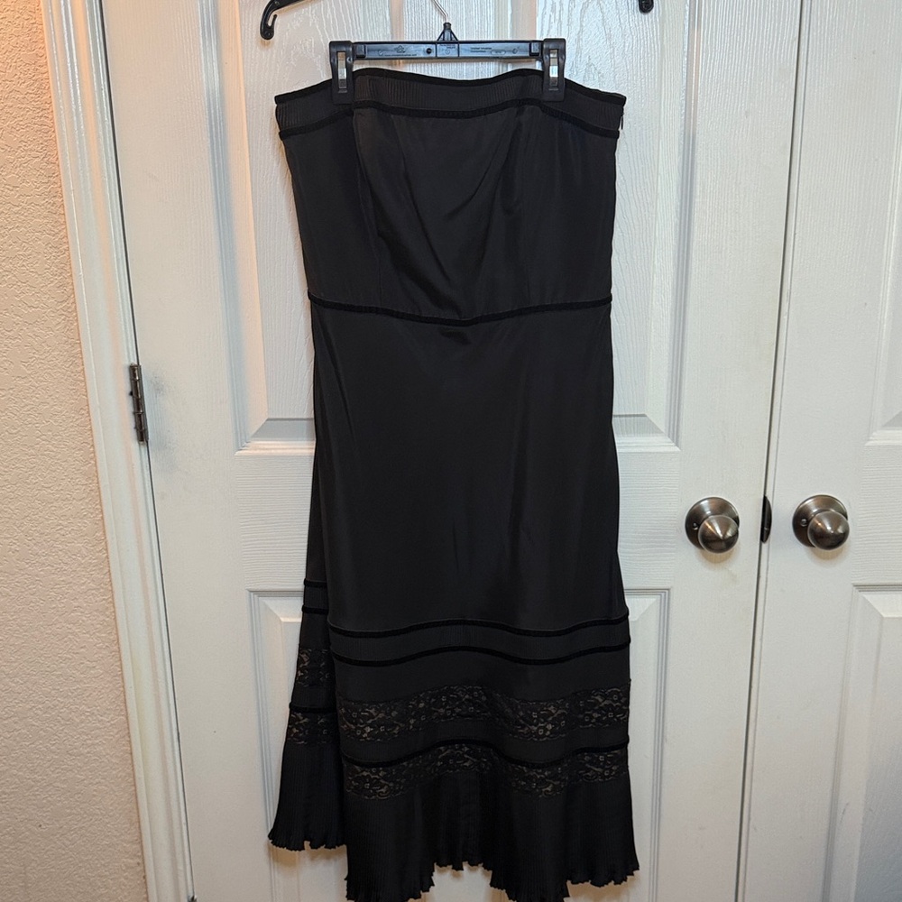 Ann Taylor Black Strapless Dress